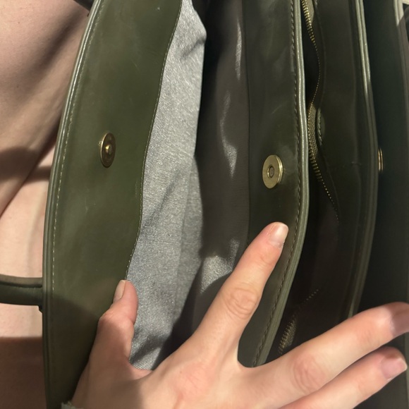 Zac Posen Z. Spoke Leather Satchel Olive Green. - Picture 4 of 12